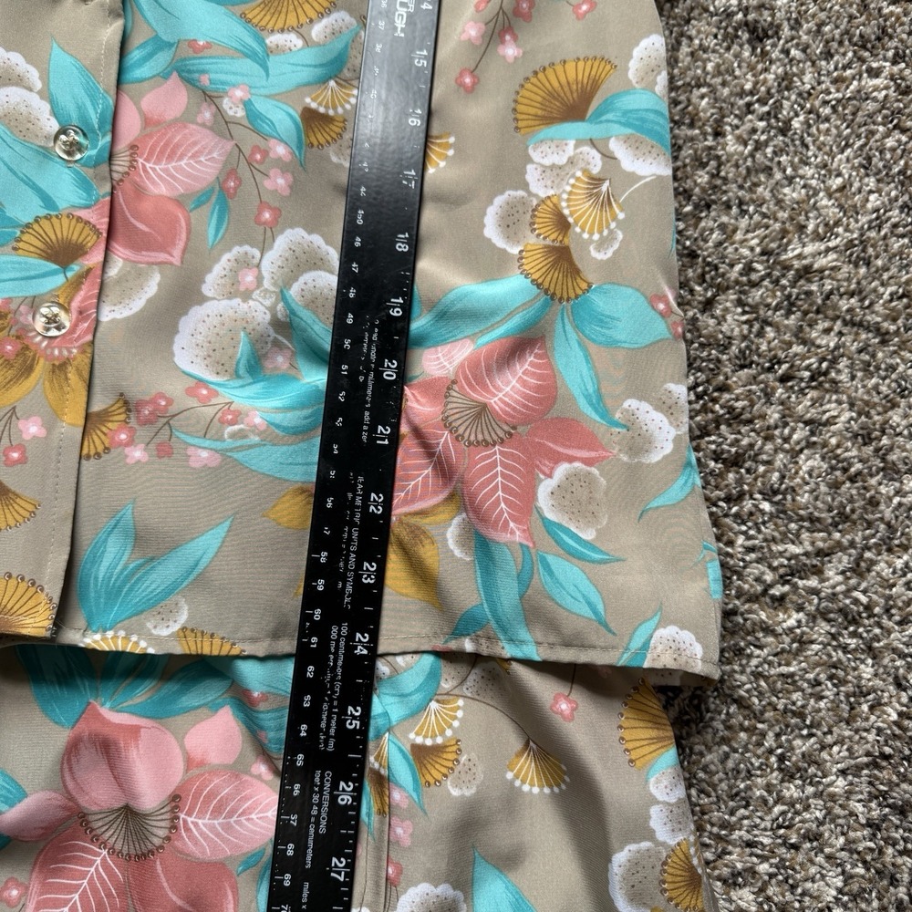 Chaus VTG 90s 2-Piece Set Blouse & Skirt Sz M‎ Floral Hawaiian Resortwear Wrap - Picture 13 of 16